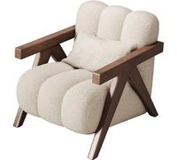 Silla decorativa, sillón tapizado para sala de estar, diseño de mediados de siglo, silla individual de ocio para dormitorio, oficina o balcón