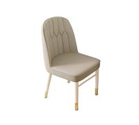 Silla decorativa tapizada en color gris claro, silla de escritorio compacta y ergonómica para el hogar y la oficina, soporte de carga estable, cómoda para sentarse durante mucho tiempo, muebles