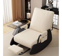 Silla decorativa tapizada para guardería, respaldo alto con reposapiés para sala de estar y dormitorio, mecedora interior para comodidad y estilo de guardería