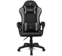 Silla Drift DR35 Diseño Exclusivo Gaming Negra y Gris respaldo reclinable cojines lumbar y cervical