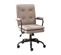 Silla ejecutiva de Oficina con Respaldo Alto de Cuero y reposabrazos, Respaldo Ajustable e inclinable, Silla ergonómica de Escritorio para computadora, para estudiar y Jugar en casa, Patas e