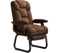 Silla ejecutiva ergonómica, cómodo asiento de escritorio para computadora para oficina y juegos, diseño moderno sin ruedas para actividades de ocio