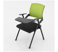 Silla ejecutiva ergonómica de oficina con reposabrazos, silla de entrenamiento plegable para salas de conferencias, silla de escritorio plegable para empresas, naranja con tabla