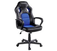 Silla ejecutiva ergonómica para videojuegos con soporte lumbar y reposapiés retráctil para jugadores de E Sport