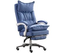 Silla ejecutiva Grande y Alta para máxima Comodidad. Tela Agradable para la Piel. Reclinable con apoyabrazos articulados. Soporta hasta 330 Libras (Silla Negra de 64 x 118 x 125 cm).