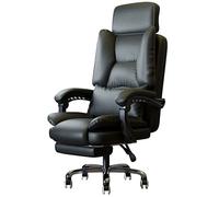 Silla Ejecutiva Silla Oficina Ejecutiva Blanca Sillón De Dirección Reclinable con Reposacabezas, Silla De Computadora Elástica De Doble Capa, Silla De Oficina Ergonómica Giratoria De 360°