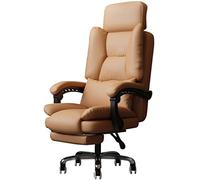 Silla Ejecutiva Silla Oficina Ejecutiva Blanca Sillón De Dirección Reclinable con Reposacabezas, Silla De Computadora Elástica De Doble Capa, Silla De Oficina Ergonómica Giratoria De 360°