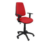 Silla elche cp bali rojo brazos regulables ruedas de parqué