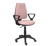 Silla elche cp bali rosa pálido brazos fijos ruedas de parqué