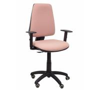 Silla Elche CP bali rosa pálido brazos regulables ruedas de parquet