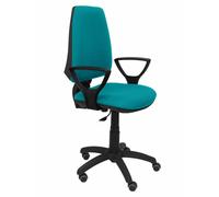 Silla elche cp bali turquesa brazos fijos ruedas de parqué