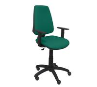 Silla Elche CP bali verde brazos regulables ruedas de parquet