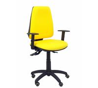 Silla Elche S bali amarillo brazos regulables ruedas de parqué