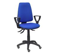 Silla elche s bali azul brazos fijos ruedas de parqué