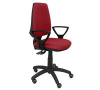 Silla Elche S Bali Granate Brazos fijos Ruedas de parqué