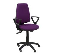 Silla elche s bali morado brazos fijos ruedas de parqué