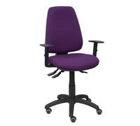 Silla Elche S bali morado brazos regulables ruedas de parqué