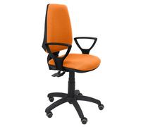 Silla elche s bali naranja brazos fijos ruedas de parqué