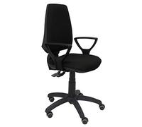 Silla Elche S Bali Negro Brazos fijos Ruedas de parqué