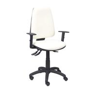 Silla Elche S similpiel blanco brazos regulables