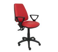 Silla Elche S similpiel rojo brazos fijos