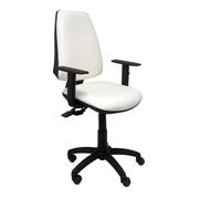 Silla Elche sincro similpiel blanco con brazos regulables