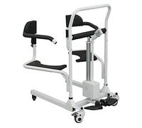 Silla eléctrica de elevación y transferencia de pacientes, transporte portátil para silla de ruedas/ducha con asiento dividido de 180°, traslados a casa fáciles y dignos para ancianos y discapacitados