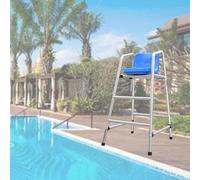 Silla elevada de salvavidas resistente, construcción de acero inoxidable que soporta 660 libras, ideal para monitoreo de seguridad en piscina, patio, playa, lago