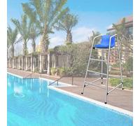 Silla elevada de salvavidas resistente, construcción de acero inoxidable que soporta 660 libras, ideal para monitoreo de seguridad en piscina, playa, lago