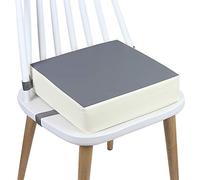 Silla elevadora AOIEORD de lona con dibujos animados lavable, correas de seguridad, hebilla de seguridad, elevador de asiento infantil para mesa de comedor, asientos elevadores portátiles (PU-Gris)
