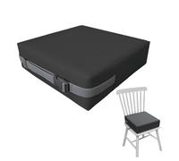 Silla elevadora de piel, asiento elevador portátil, lavable, desmontable, silla elevadora para niños con 2 correas de hebilla de seguridad, cojín de asiento para niños para casa, viajes, para mesa de