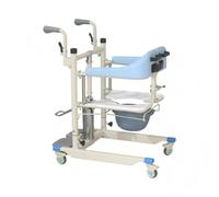 Silla elevadora de transferencia de pacientes médicos con sistema hidráulico, inodoro extraíble, reposabrazos plegables, ruedas silenciosas