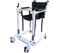 Silla elevadora de traslado de pacientes con ruedas para el hogar, con ruedas de acero, elevador manual con asiento acolchado, inodoro y ducha junto a la cama para personas mayores y discapa