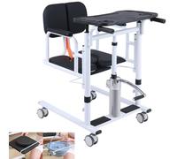 Silla elevadora de traslado para pacientes en casa, asiento abatible 180° para personas mayores, con orinal, elevador 4 en 1 con altura ajustable, elevador S para personas mayores y personas