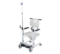 Silla elevadora hidráulica para pacientes, 266 lbs. Multifunción hidráulica para personas mayores, altura regulable, silla de ducha, asiento dividido de 180°, control de manivela para elevación y