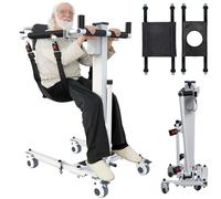 Silla elevadora hidráulica para pacientes, eléctrica y portátil, plegable para uso doméstico y en coche. Incluye dos cojines para traslados cómodos.