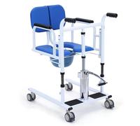 Silla elevadora hidráulica para traslado de pacientes, silla de ruedas con inodoro de 180°, con cinturón de seguridad y mesa de comedor para niños, adultos, silla de ruedas para personas mayores