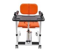 Silla elevadora manual para pacientes, silla de ruedas, ayuda para transferencia, silla de ruedas hidráulica, para problemas de movilidad (naranja)