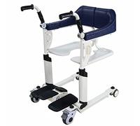 Silla elevadora para traslado de pacientes con ruedas para el hogar, con asiento y cuña abatibles a 180°, ducha de transporte para personas mayores, inodoro portátil con elevador, versión me