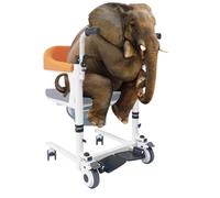 Silla elevadora para traslado de pacientes en casa, asiento abatible 180° para personas mayores, con orinal, altura ajustable, elevador S para personas mayores, rueda de baño