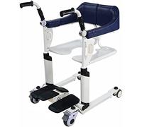 Silla elevadora para traslado de pacientes en casa, silla de enfermería portátil para baño con asiento abatible a 180°, inodoro con ducha tipo cubo para personas mayores con discapacidad, ru