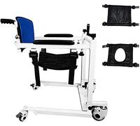 Silla elevadora para traslado de pacientes, para el hogar, para hemipléjicos, discapacitados, ancianos, enfermería, elevador portátil, asiento de inodoro con cojín suave y ruedas de transpor