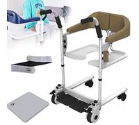 Silla elevadora para traslado de pacientes, rueda portátil para el hogar, ducha de baño, rueda de transporte para personas mayores con discapacidad, verde