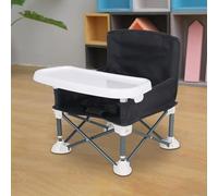 Silla Elevadora Portátil, Asiento En El Piso, Uso En Interiores Y Exteriores, Plegado Compacto, Asiento Elevador Con Bandeja Para Bebé, Mesa De Comedor, Camping, Playa, Casa De La Abuela | Correas Ple