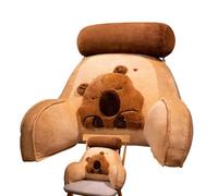 Silla ergonómica con diseño de Capibara - Respaldo bonito para adultos y niños, soporte para espalda, cuello lumbar, sofá sentado para ver relajación