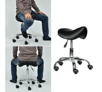 Silla ergonómica con ruedas, taburete con ruedas antifatiga para oficina, salón e higienista dental, altura ajustable de 16 a 20 pulgadas para mayor comodidad y apoyo