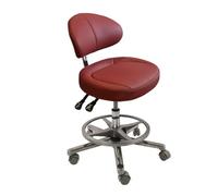 Silla ergonómica de asistente dental con soporte de espalda, taburete de dentista de microfibra para clínicas y consultorios dentales