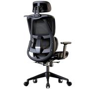 Silla ErgonóMica De Escritorio De Oficina Malla Transpirable Respaldo Alto Reposabrazos Ajustables Reposacabezas 3D Soporte Lumbar Giratorio Ordenador De Tareas En El Hogar