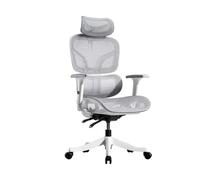Silla ergonómica de Oficina 3D con Soporte Lumbar Ajustable reposacabezas cojín de Asiento con Rebote inclinable sillas giratorias para escritorios reposapiés de Malla Transpirable para orde