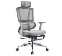 Silla ErgonóMica De Oficina Adecuada para El Hogar Gaming Soporte Lumbar Respaldo Reclinable CóModo Tela De Malla Transpirable (CojíN De Esponja Gris Reclinable)